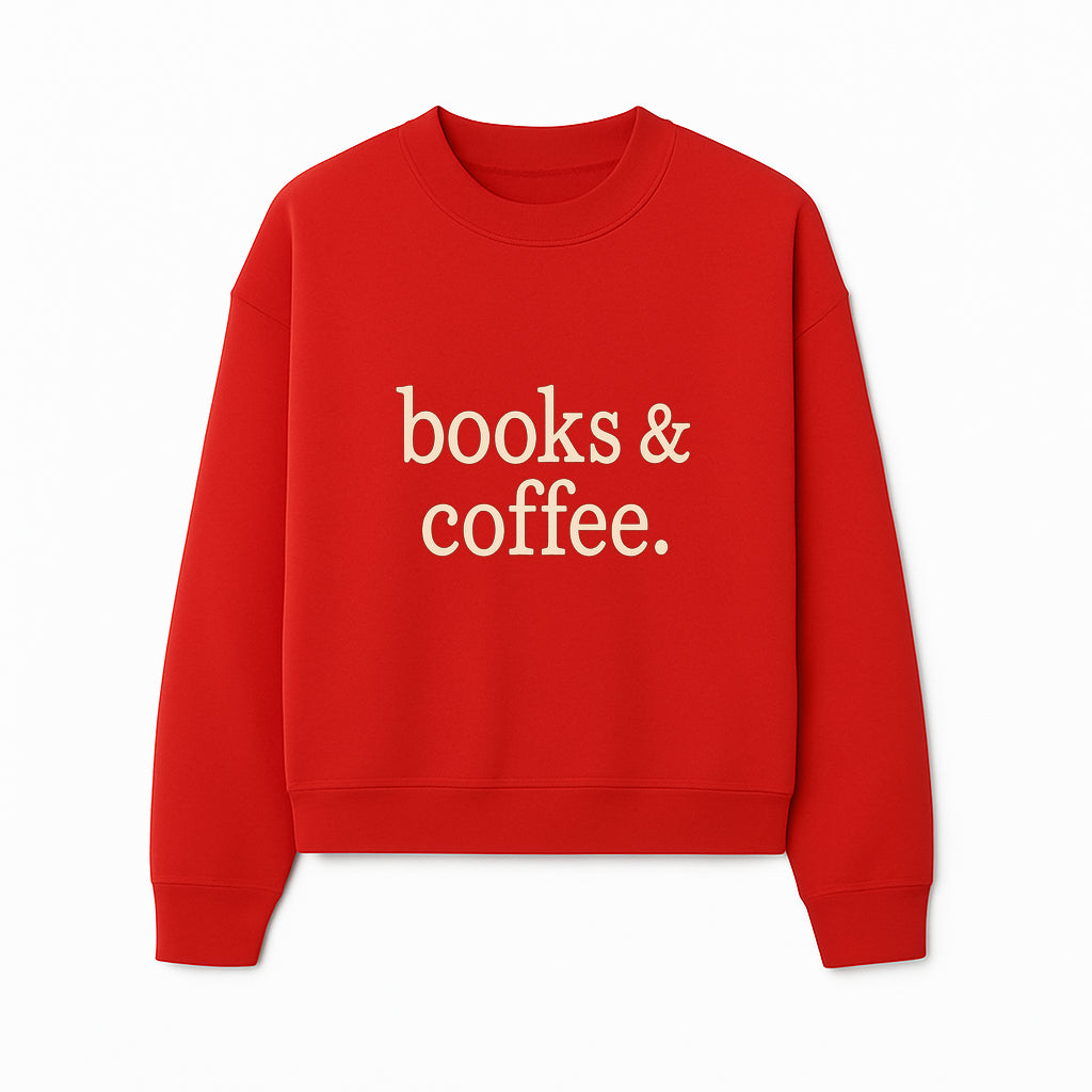 Books & Coffee Wall Art Print | Cozy Home Decor for Readers | Inspirational Quote Poster | Perfect Gift for Book Lovers - Sweatshirt 1758388398411.jpg