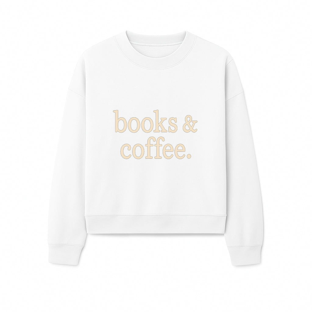 Books & Coffee Wall Art Print | Cozy Home Decor for Readers | Inspirational Quote Poster | Perfect Gift for Book Lovers - Sweatshirt 1758388398689.jpg