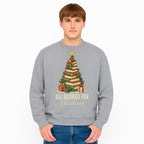 All Booked for Christmas - Festive Book Tree Art Print, Holiday Decor for Book Lovers, Christmas Gift Idea - Sweatshirt 1758388399425.jpg
