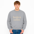 Books & Coffee Wall Art Print | Cozy Home Decor for Readers | Inspirational Quote Poster | Perfect Gift for Book Lovers - Sweatshirt 1758388399822.jpg