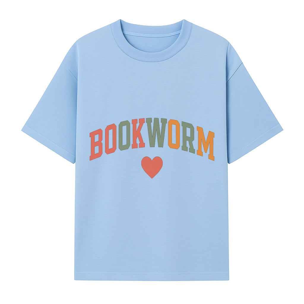 Bookworm Wall Art - Colorful Home Decor for Book Lovers - Reading Wall Sign - Literary Gift for Book Enthusiasts - T-shirt 1758388407899.jpg