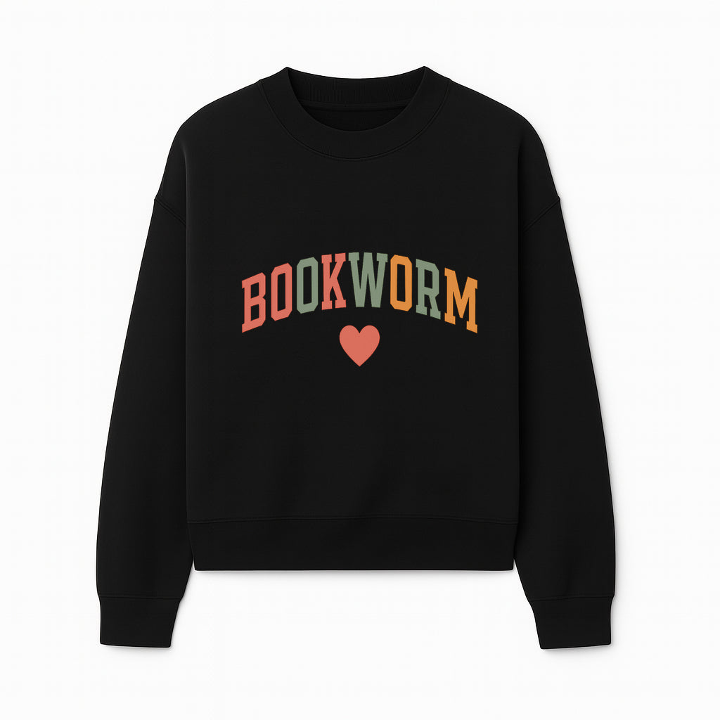 Bookworm Wall Art - Colorful Home Decor for Book Lovers - Reading Wall Sign - Literary Gift for Book Enthusiasts - Sweatshirt 1758388410378.jpg