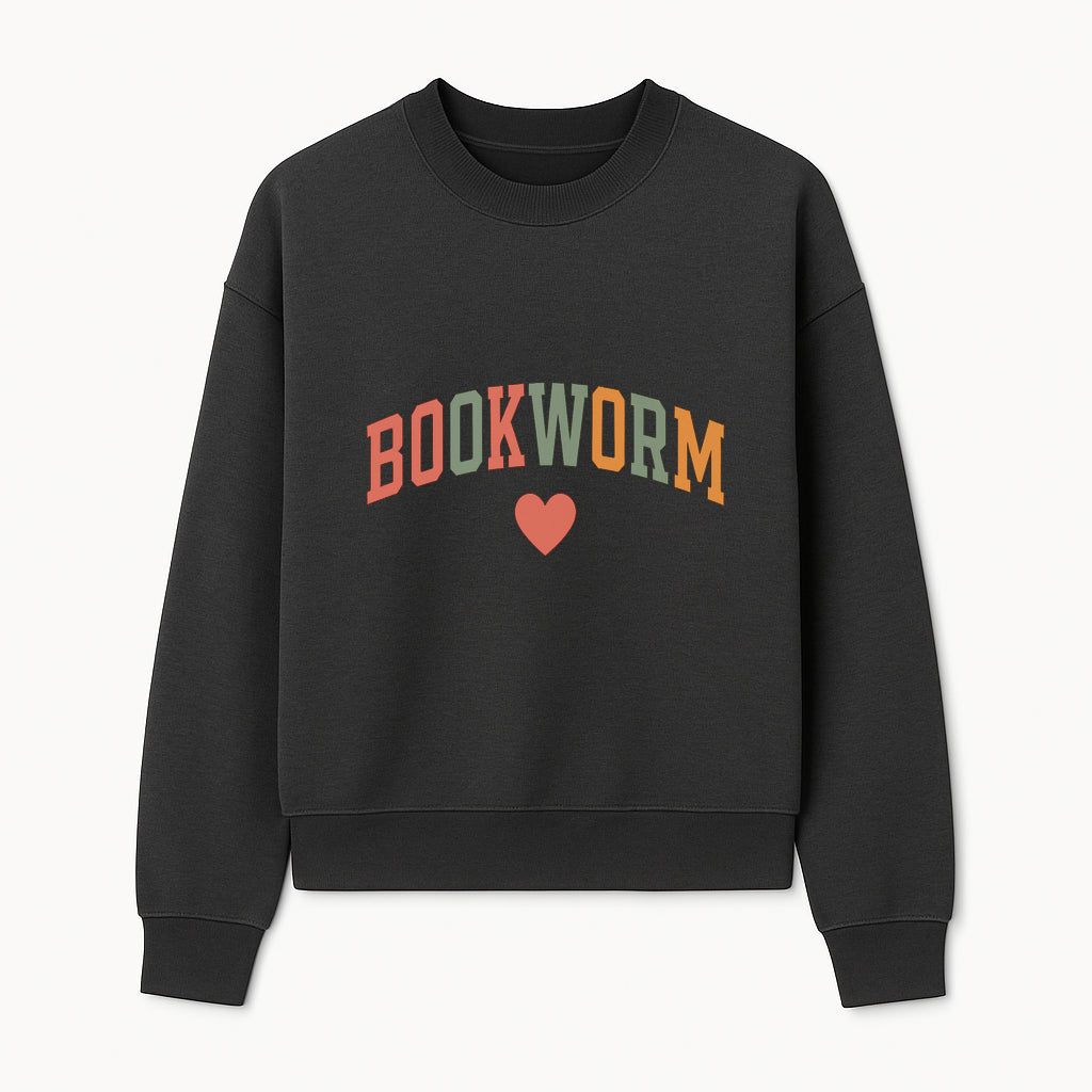 Bookworm Wall Art - Colorful Home Decor for Book Lovers - Reading Wall Sign - Literary Gift for Book Enthusiasts - Sweatshirt 1758388410500.jpg