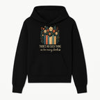 Books Are Life Motivational Wall Art | Floral Book Stack Decor | Literary Quote Home Decor | Reading Enthusiast Gift - Hoodie 1758388410910.jpg