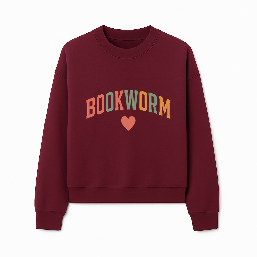 Bookworm Wall Art - Colorful Home Decor for Book Lovers - Reading Wall Sign - Literary Gift for Book Enthusiasts - Sweatshirt 1758388411203.jpg