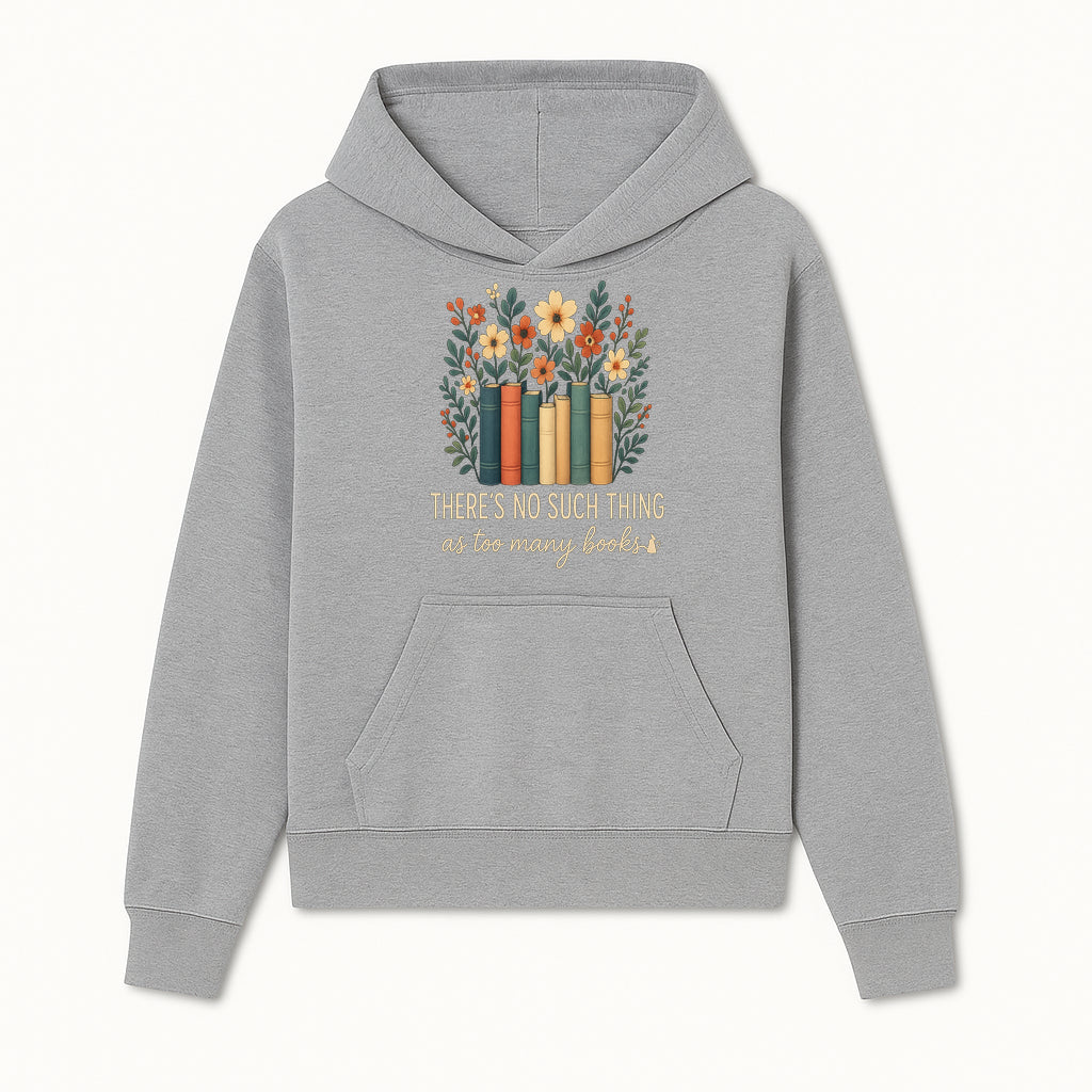 Books Are Life Motivational Wall Art | Floral Book Stack Decor | Literary Quote Home Decor | Reading Enthusiast Gift - Hoodie 1758388411325.jpg