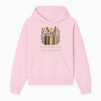 Books Are Life Motivational Wall Art | Floral Book Stack Decor | Literary Quote Home Decor | Reading Enthusiast Gift - Hoodie 1758388411657.jpg