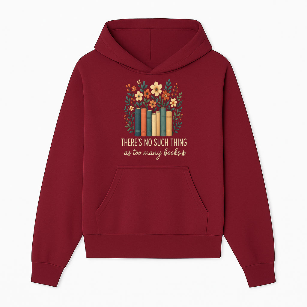Books Are Life Motivational Wall Art | Floral Book Stack Decor | Literary Quote Home Decor | Reading Enthusiast Gift - Hoodie 1758388411824.jpg