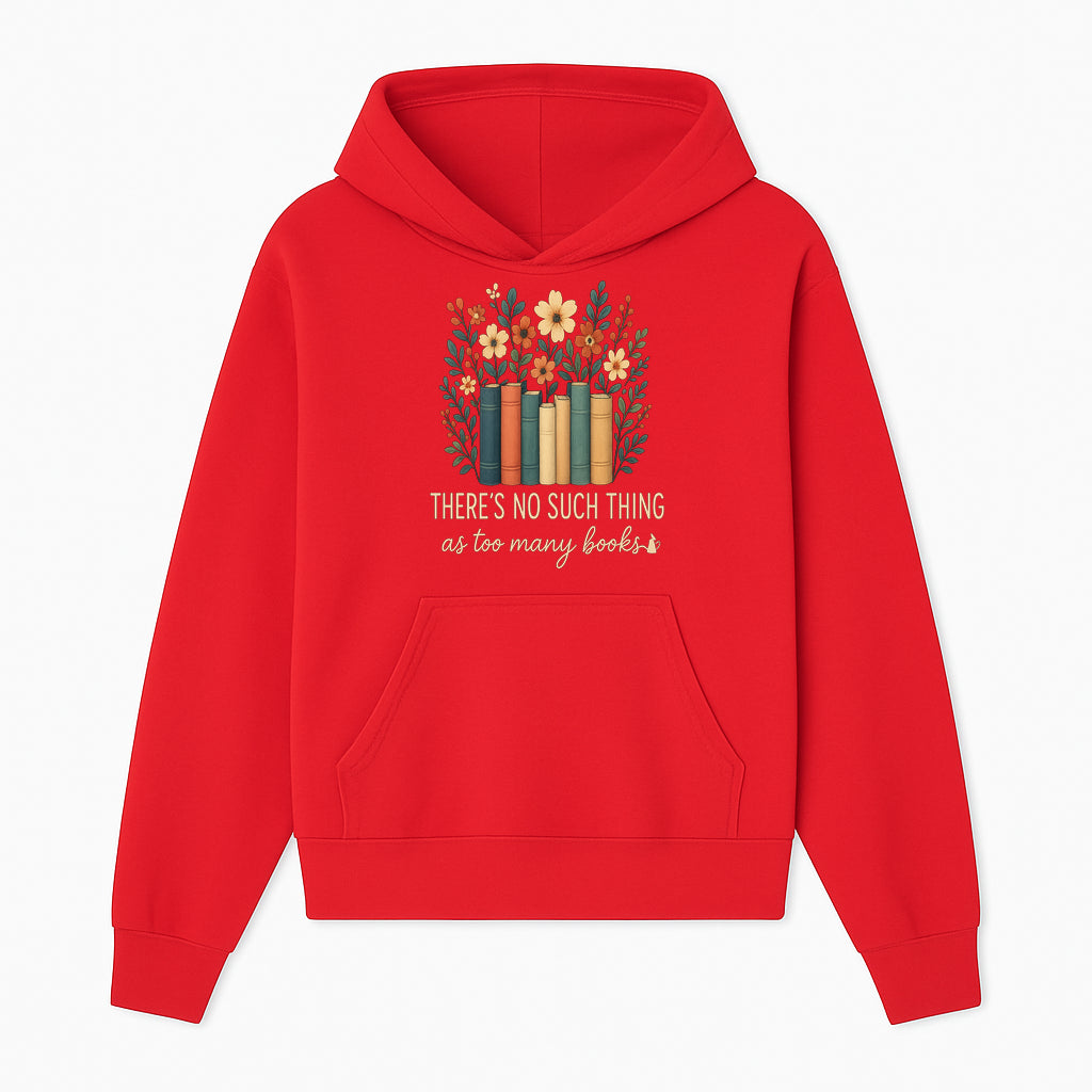 Books Are Life Motivational Wall Art | Floral Book Stack Decor | Literary Quote Home Decor | Reading Enthusiast Gift - Hoodie 1758388412122.jpg