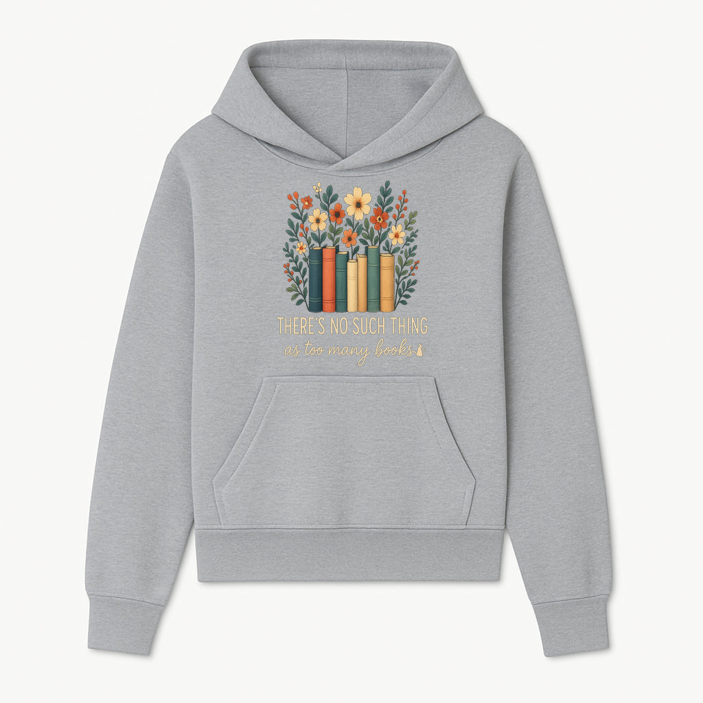 Books Are Life Motivational Wall Art | Floral Book Stack Decor | Literary Quote Home Decor | Reading Enthusiast Gift - Hoodie 1758388412261.jpg