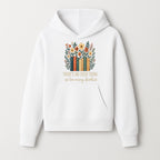 Books Are Life Motivational Wall Art | Floral Book Stack Decor | Literary Quote Home Decor | Reading Enthusiast Gift - Hoodie 1758388412406.jpg