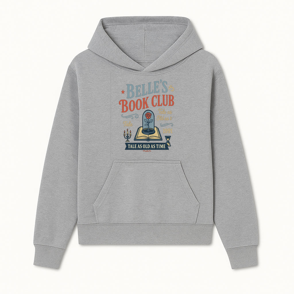 Belle's Book Club Vintage Design, Tale as Old as Time 1991, Decorative Wall Art, Literary Gifts, Fairy Tale Decor, Reading Lovers - Hoodie 1758388413012.jpg