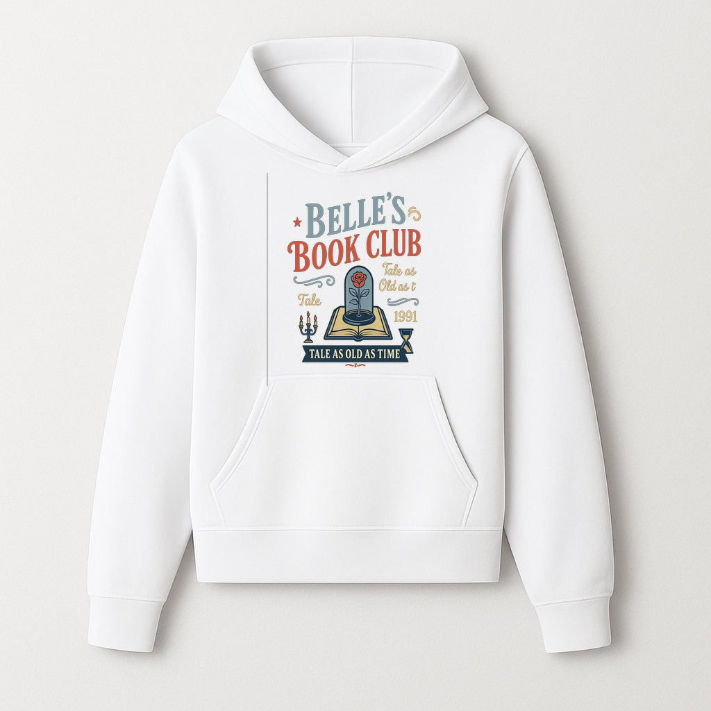 Belle's Book Club Vintage Design, Tale as Old as Time 1991, Decorative Wall Art, Literary Gifts, Fairy Tale Decor, Reading Lovers - Hoodie 1758388413924.jpg