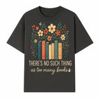 Books Are Life Motivational Wall Art | Floral Book Stack Decor | Literary Quote Home Decor | Reading Enthusiast Gift - T-shirt 1758388414309.jpg