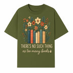 Books Are Life Motivational Wall Art | Floral Book Stack Decor | Literary Quote Home Decor | Reading Enthusiast Gift - T-shirt 1758388414475.jpg