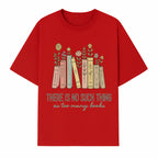Books and Flowers Wall Art Print - 'There Is No Such Thing as Too Many Books' Quote Home Decor for Book Lovers - T-shirt 1758388415122.jpg