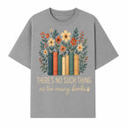 Books Are Life Motivational Wall Art | Floral Book Stack Decor | Literary Quote Home Decor | Reading Enthusiast Gift - T-shirt 1758388415512.jpg