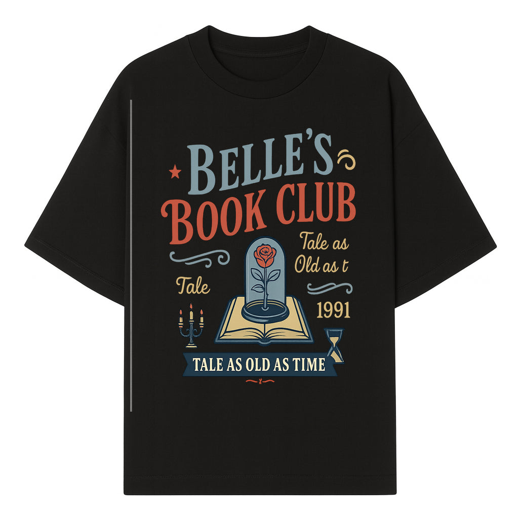 Belle's Book Club Vintage Design, Tale as Old as Time 1991, Decorative Wall Art, Literary Gifts, Fairy Tale Decor, Reading Lovers - T-shirt 1758388415627.jpg