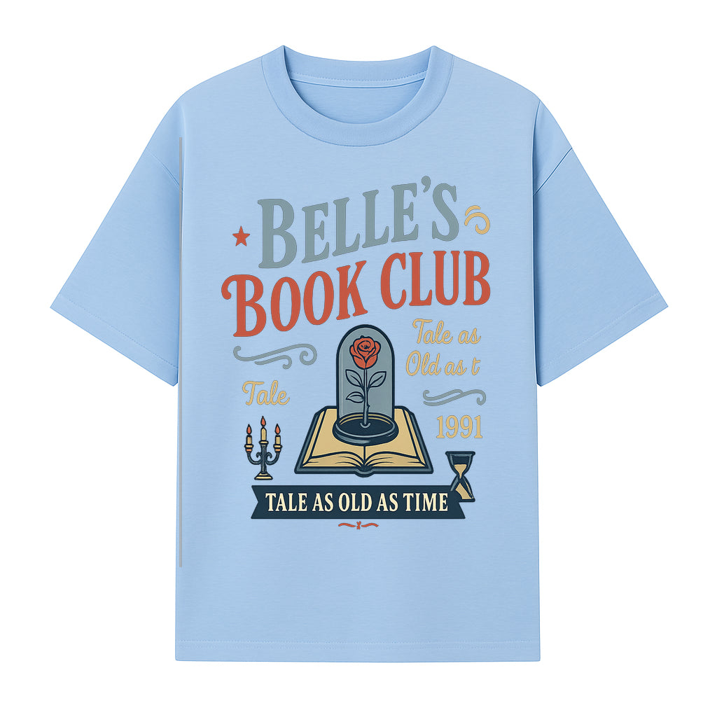 Belle's Book Club Vintage Design, Tale as Old as Time 1991, Decorative Wall Art, Literary Gifts, Fairy Tale Decor, Reading Lovers - T-shirt 1758388416231.jpg