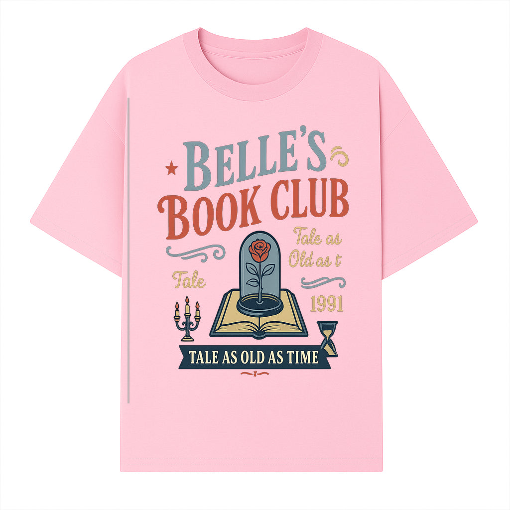 Belle's Book Club Vintage Design, Tale as Old as Time 1991, Decorative Wall Art, Literary Gifts, Fairy Tale Decor, Reading Lovers - T-shirt 1758388416361.jpg