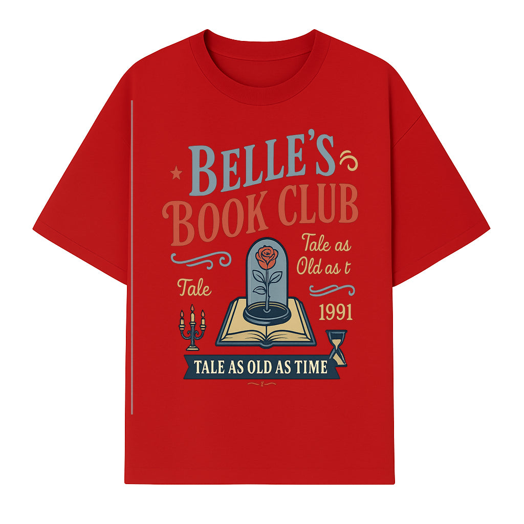 Belle's Book Club Vintage Design, Tale as Old as Time 1991, Decorative Wall Art, Literary Gifts, Fairy Tale Decor, Reading Lovers - T-shirt 1758388416804.jpg