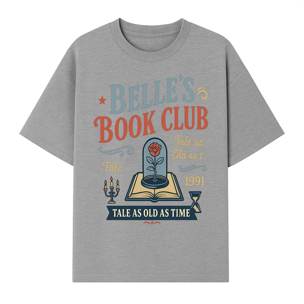 Belle's Book Club Vintage Design, Tale as Old as Time 1991, Decorative Wall Art, Literary Gifts, Fairy Tale Decor, Reading Lovers - T-shirt 1758388416936.jpg