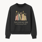 Books and Flowers Wall Art Print - 'There Is No Such Thing as Too Many Books' Quote Home Decor for Book Lovers - Sweatshirt 1758388417129.jpg