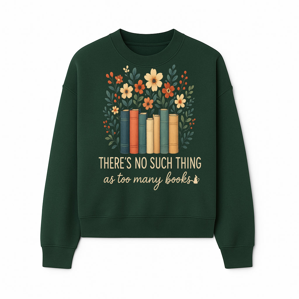 Books Are Life Motivational Wall Art | Floral Book Stack Decor | Literary Quote Home Decor | Reading Enthusiast Gift - Sweatshirt 1758388417473.jpg