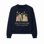 Books and Flowers Wall Art Print - 'There Is No Such Thing as Too Many Books' Quote Home Decor for Book Lovers - Sweatshirt 1758388417979.jpg