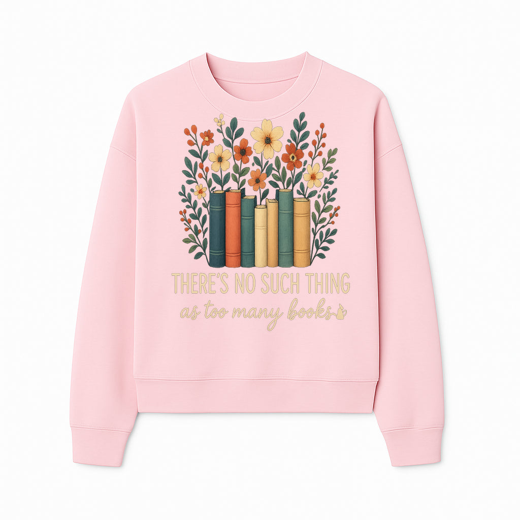 Books Are Life Motivational Wall Art | Floral Book Stack Decor | Literary Quote Home Decor | Reading Enthusiast Gift - Sweatshirt 1758388417981.jpg