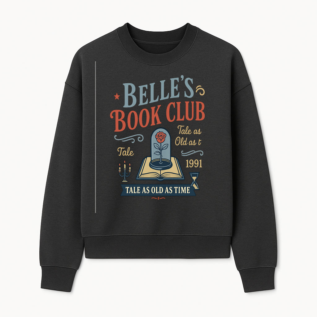 Belle's Book Club Vintage Design, Tale as Old as Time 1991, Decorative Wall Art, Literary Gifts, Fairy Tale Decor, Reading Lovers - Sweatshirt 1758388418702.jpg