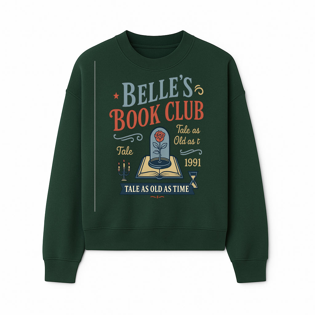 Belle's Book Club Vintage Design, Tale as Old as Time 1991, Decorative Wall Art, Literary Gifts, Fairy Tale Decor, Reading Lovers - Sweatshirt 1758388418879.jpg