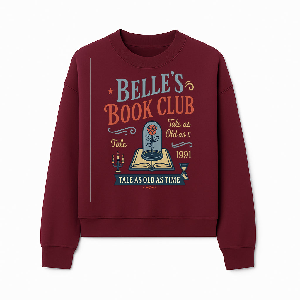 Belle's Book Club Vintage Design, Tale as Old as Time 1991, Decorative Wall Art, Literary Gifts, Fairy Tale Decor, Reading Lovers - Sweatshirt 1758388419432.jpg