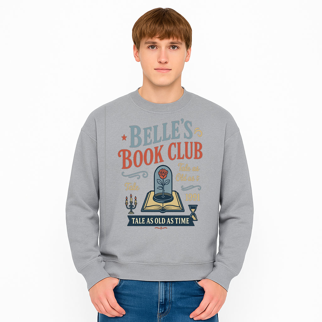 Belle's Book Club Vintage Design, Tale as Old as Time 1991, Decorative Wall Art, Literary Gifts, Fairy Tale Decor, Reading Lovers - Sweatshirt 1758388421153.jpg