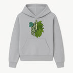Botanical Skull and Ribcage Art Print | Nature-Inspired Home Decor | Unique Skeleton Illustration with Tropical Leaves - Hoodie 1758473799067.jpg