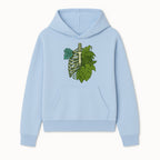 Botanical Skull and Ribcage Art Print | Nature-Inspired Home Decor | Unique Skeleton Illustration with Tropical Leaves - Hoodie 1758473799714.jpg