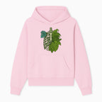 Botanical Skull and Ribcage Art Print | Nature-Inspired Home Decor | Unique Skeleton Illustration with Tropical Leaves - Hoodie 1758473799845.jpg