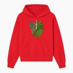 Botanical Skull and Ribcage Art Print | Nature-Inspired Home Decor | Unique Skeleton Illustration with Tropical Leaves - Hoodie 1758473800206.jpg
