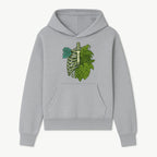 Botanical Skull and Ribcage Art Print | Nature-Inspired Home Decor | Unique Skeleton Illustration with Tropical Leaves - Hoodie 1758473800328.jpg