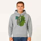 Botanical Skull and Ribcage Art Print | Nature-Inspired Home Decor | Unique Skeleton Illustration with Tropical Leaves - Hoodie 1758473801599.jpg