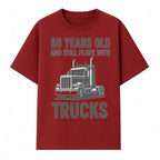 60th Birthday Truck Lover Shirt - Still Plays with Trucks - Vintage Humor Gift for Men - T-shirt 1758556398584.jpg