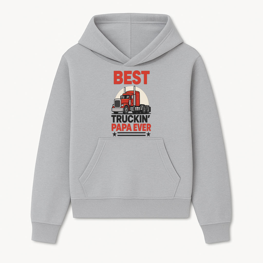Best Truckin' Papa Ever T-Shirt | Gift for Truck Drivers | Father's Day Apparel | Red Truck Graphic Tee - Hoodie 1758556402585.jpg