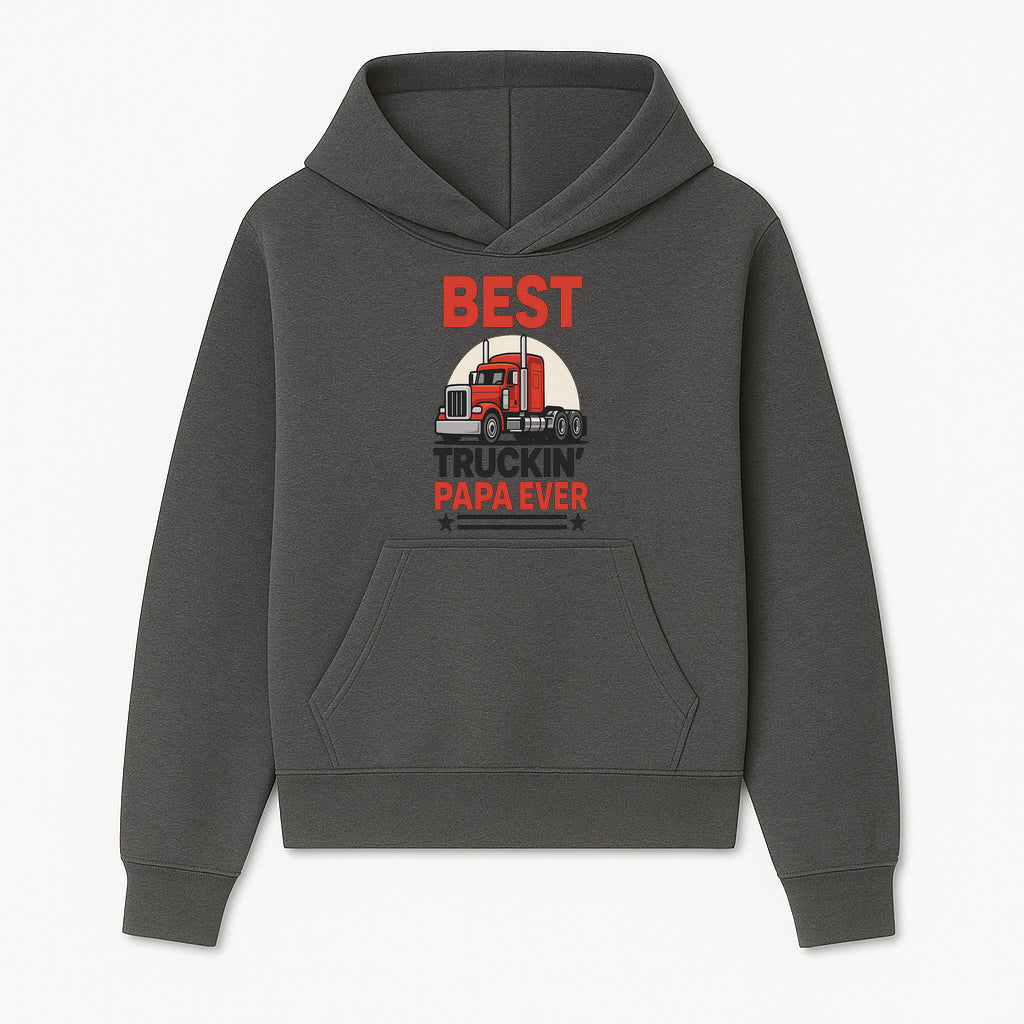 Best Truckin' Papa Ever T-Shirt | Gift for Truck Drivers | Father's Day Apparel | Red Truck Graphic Tee - Hoodie 1758556402837.jpg