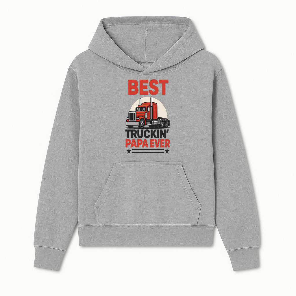 Best Truckin' Papa Ever T-Shirt | Gift for Truck Drivers | Father's Day Apparel | Red Truck Graphic Tee - Hoodie 1758556403165.jpg