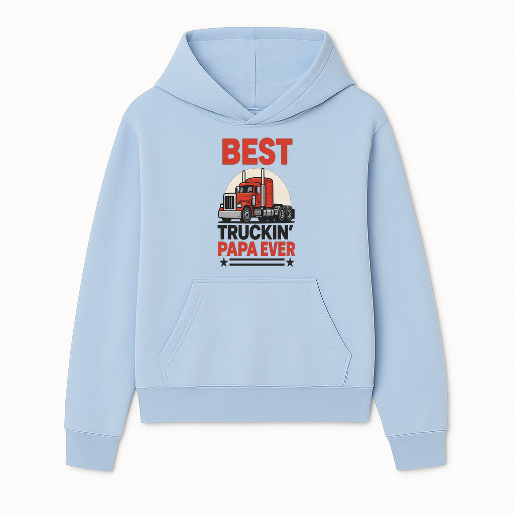 Best Truckin' Papa Ever T-Shirt | Gift for Truck Drivers | Father's Day Apparel | Red Truck Graphic Tee - Hoodie 1758556403296.jpg