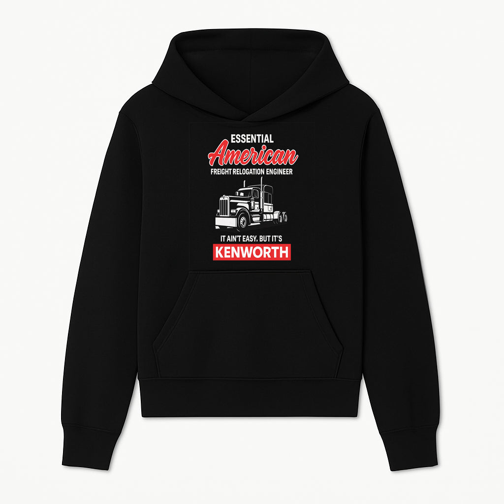American Freight Relocation Engineer T-Shirt | Kenworth Truck Design | Trucking Gifts for Drivers | Essential Worker Apparel - Hoodie 1758556403589.jpg