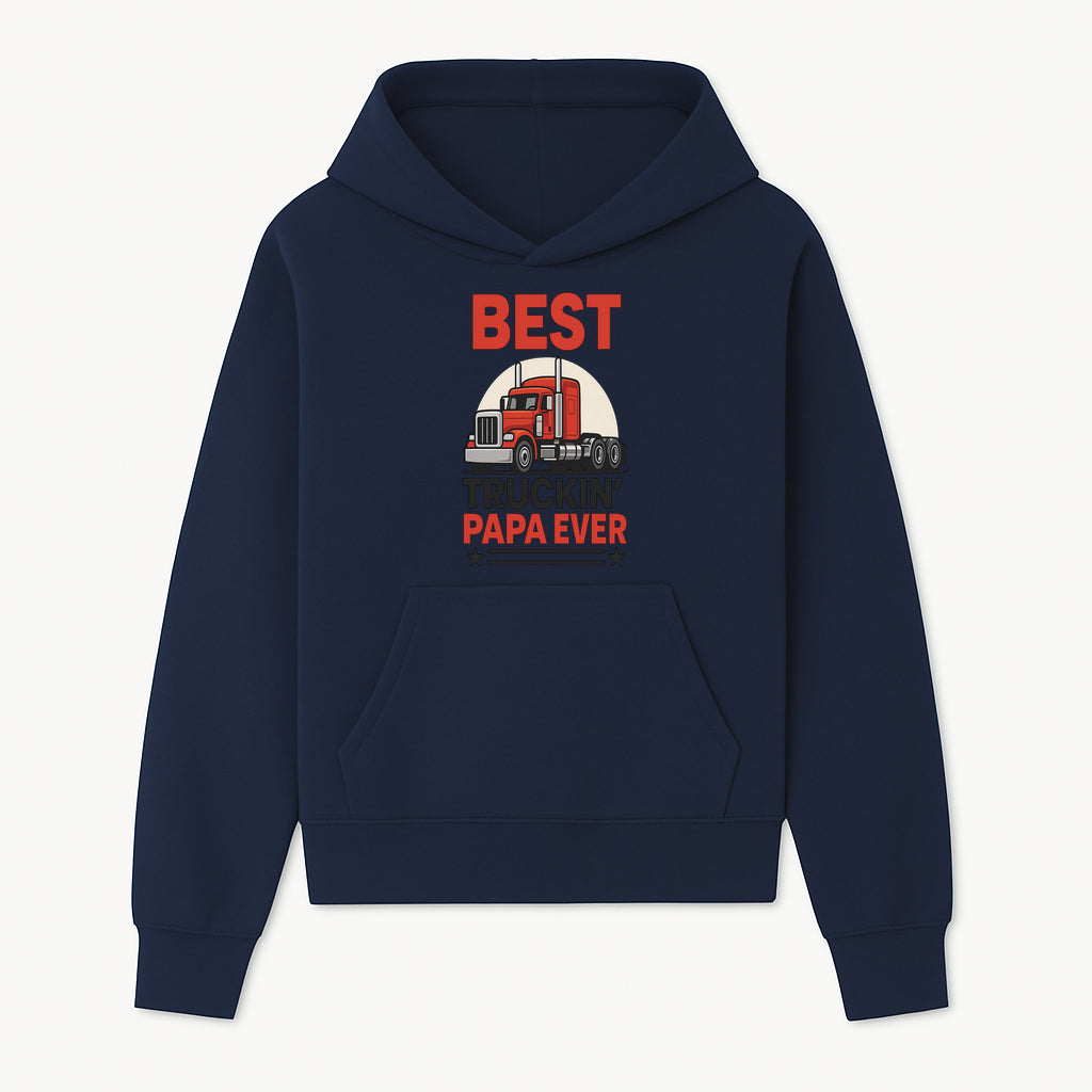 Best Truckin' Papa Ever T-Shirt | Gift for Truck Drivers | Father's Day Apparel | Red Truck Graphic Tee - Hoodie 1758556403701.jpg