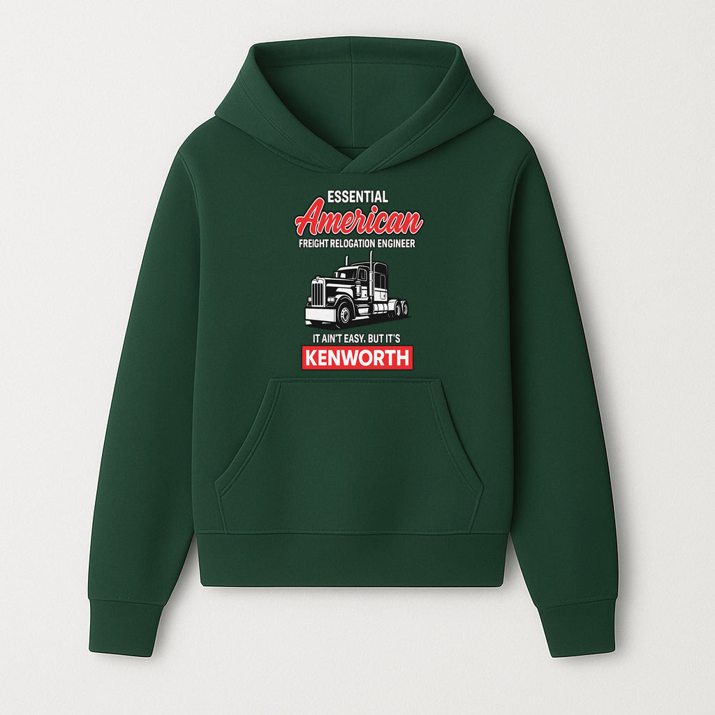 American Freight Relocation Engineer T-Shirt | Kenworth Truck Design | Trucking Gifts for Drivers | Essential Worker Apparel - Hoodie 1758556403859.jpg