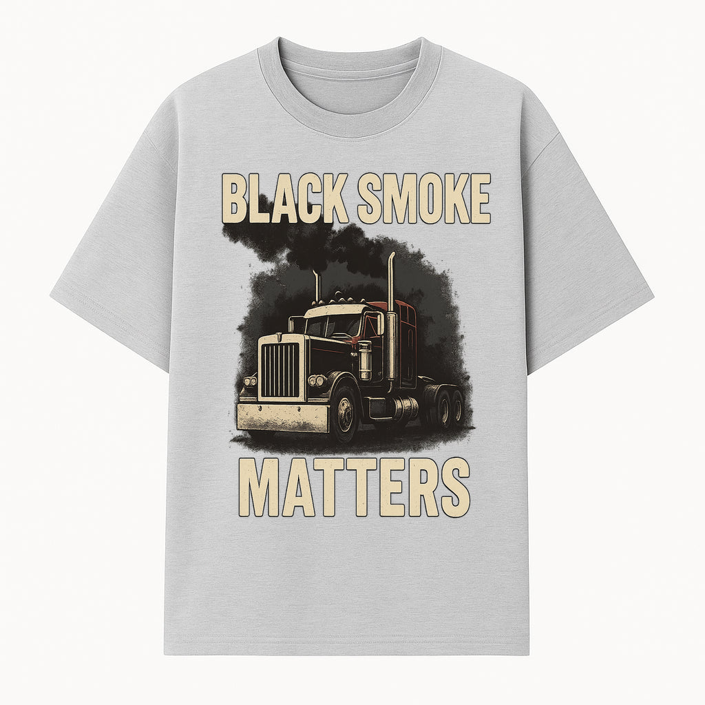 Black Smoke Matters Vintage Truck Graphic Tee - Trucking Apparel for Diesel Enthusiasts - T-shirt 1758556403988.jpg