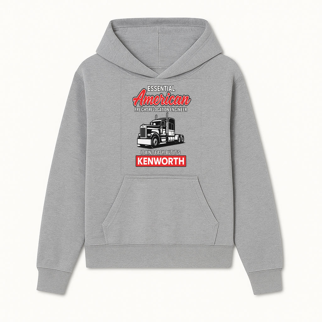 American Freight Relocation Engineer T-Shirt | Kenworth Truck Design | Trucking Gifts for Drivers | Essential Worker Apparel - Hoodie 1758556404003.jpg